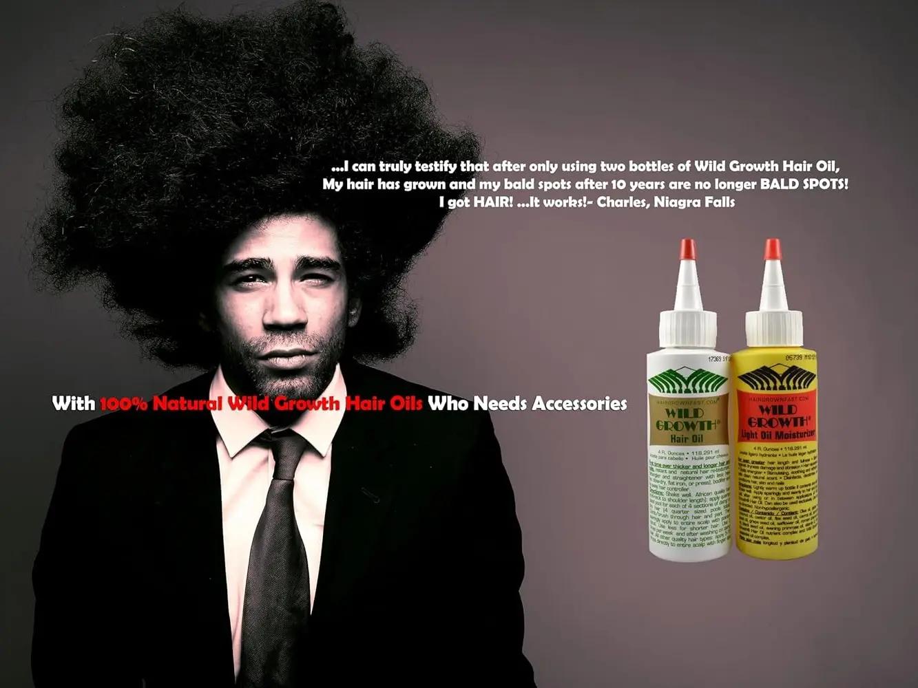 Wild Growth Hair Oil - 4oz, Haircare Root Enhancer Thickening Regrowth Formula Thicker Stronger Hair Strengthening Hair