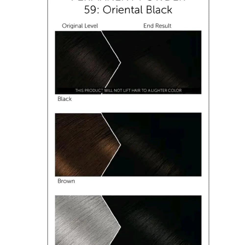 Bigen 59 Oriental Black Bigen Permanent Powder Hair Color No Ammonia Just Mix With Plain Water 0.21 oz 6 g