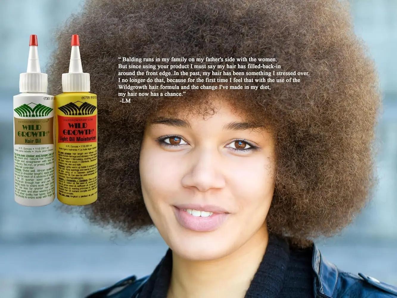 Wild Growth Hair Oil - 4oz, Haircare Root Enhancer Thickening Regrowth Formula Thicker Stronger Hair Strengthening Hair