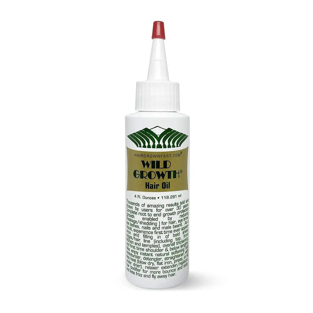 Wild Growth Hair Oil - 4oz, Haircare Root Enhancer Thickening Regrowth Formula Thicker Stronger Hair Strengthening Hair